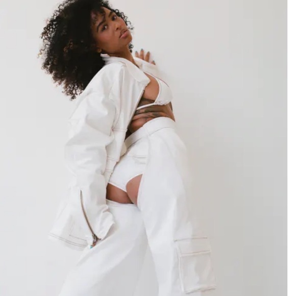 MENS NWT Laina Rauma Off-White Workman Utility Jacket  oversized Jean Machine - Picture 10 of 16